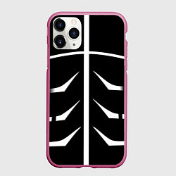 Чехол iPhone 11 Pro матовый Токийский гуль, цвет: 3D-малиновый