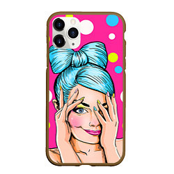 Чехол iPhone 11 Pro матовый POP ART, цвет: 3D-коричневый