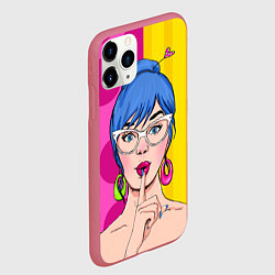 Чехол iPhone 11 Pro матовый POP ART, цвет: 3D-малиновый — фото 2