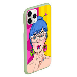 Чехол iPhone 11 Pro матовый POP ART, цвет: 3D-салатовый — фото 2