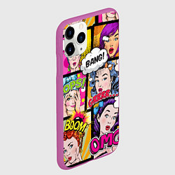 Чехол iPhone 11 Pro матовый POP ART, цвет: 3D-фиолетовый — фото 2