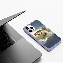 Чехол iPhone 11 Pro матовый Дерзская щука, цвет: 3D-светло-сиреневый — фото 2