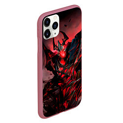 Чехол iPhone 11 Pro матовый Shadow Fiend, цвет: 3D-малиновый — фото 2