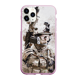 Чехол iPhone 11 Pro матовый ФСБ Альфа, цвет: 3D-розовый