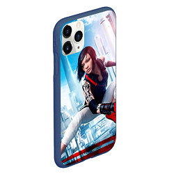 Чехол iPhone 11 Pro матовый Mirror`s edge, цвет: 3D-тёмно-синий — фото 2