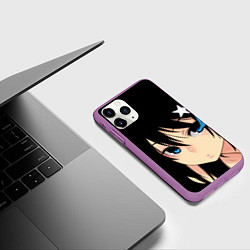 Чехол iPhone 11 Pro матовый Black Rock Shooter - глаза Мато Курои, цвет: 3D-фиолетовый — фото 2
