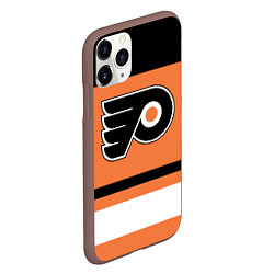 Чехол iPhone 11 Pro матовый Philadelphia Flyers, цвет: 3D-коричневый — фото 2