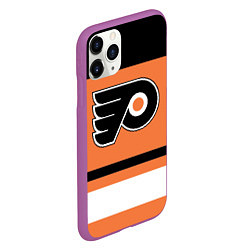 Чехол iPhone 11 Pro матовый Philadelphia Flyers, цвет: 3D-фиолетовый — фото 2