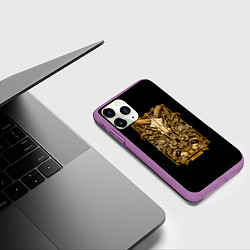 Чехол iPhone 11 Pro матовый Овен, цвет: 3D-фиолетовый — фото 2