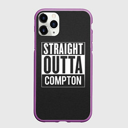 Чехол iPhone 11 Pro матовый Straight Outta Compton, цвет: 3D-фиолетовый