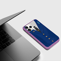 Чехол iPhone 11 Pro матовый Китель, цвет: 3D-фиолетовый — фото 2