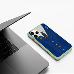 Чехол iPhone 11 Pro матовый Китель, цвет: 3D-салатовый — фото 2