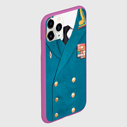 Чехол iPhone 11 Pro матовый Китель, цвет: 3D-фиолетовый — фото 2