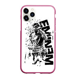 Чехол iPhone 11 Pro матовый Eminem Rap, цвет: 3D-малиновый