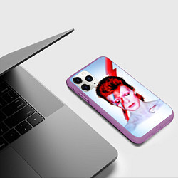 Чехол iPhone 11 Pro матовый Aladdin sane, цвет: 3D-фиолетовый — фото 2