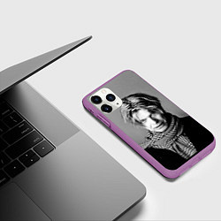 Чехол iPhone 11 Pro матовый Дэвид Боуи, цвет: 3D-фиолетовый — фото 2
