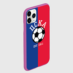 Чехол iPhone 11 Pro матовый ФК ЦСКА, цвет: 3D-фиолетовый — фото 2