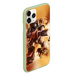 Чехол iPhone 11 Pro матовый Серый рыцарь, цвет: 3D-салатовый — фото 2