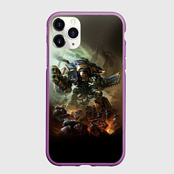 Чехол iPhone 11 Pro матовый Титан, цвет: 3D-фиолетовый