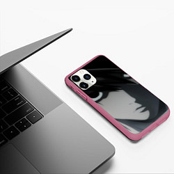 Чехол iPhone 11 Pro матовый L с длинными волосами, цвет: 3D-малиновый — фото 2