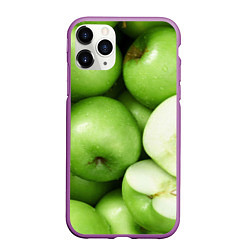 Чехол iPhone 11 Pro матовый Яблочная, цвет: 3D-фиолетовый