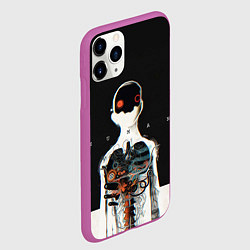 Чехол iPhone 11 Pro матовый Three Days Grace: Skeleton, цвет: 3D-фиолетовый — фото 2