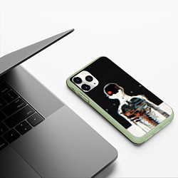 Чехол iPhone 11 Pro матовый Three Days Grace: Skeleton, цвет: 3D-салатовый — фото 2