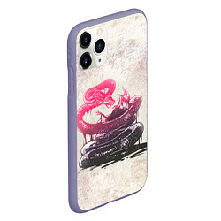 Чехол iPhone 11 Pro матовый Three Days Grace: Acid snake, цвет: 3D-серый — фото 2
