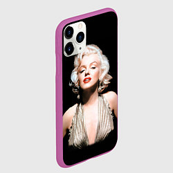 Чехол iPhone 11 Pro матовый Мерлин Монро 2, цвет: 3D-фиолетовый — фото 2