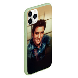 Чехол iPhone 11 Pro матовый Элвис Пресли, цвет: 3D-салатовый — фото 2