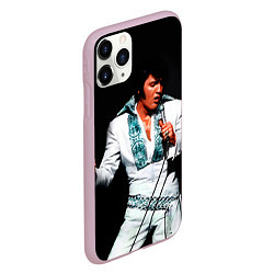 Чехол iPhone 11 Pro матовый Элвис поет, цвет: 3D-розовый — фото 2