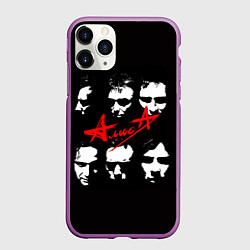 Чехол iPhone 11 Pro матовый Группа АлисА, цвет: 3D-фиолетовый