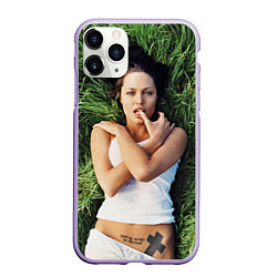 Чехол iPhone 11 Pro матовый Анджелина Джоли
