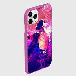 Чехол iPhone 11 Pro матовый Michael Jackson: Moon, цвет: 3D-фиолетовый — фото 2