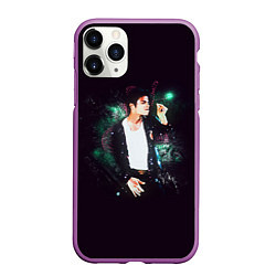 Чехол iPhone 11 Pro матовый Michael Jackson, цвет: 3D-фиолетовый