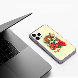 Чехол iPhone 11 Pro матовый Подснежники, цвет: 3D-серый — фото 2