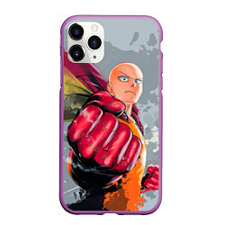 Чехол iPhone 11 Pro матовый One Punch Man Fist, цвет: 3D-фиолетовый