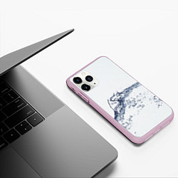 Чехол iPhone 11 Pro матовый Белая вода, цвет: 3D-розовый — фото 2