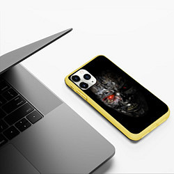 Чехол iPhone 11 Pro матовый Терминатор: Генезис, цвет: 3D-желтый — фото 2