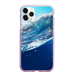 Чехол iPhone 11 Pro матовый Стихия воды, цвет: 3D-розовый