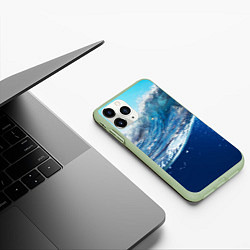 Чехол iPhone 11 Pro матовый Стихия воды, цвет: 3D-салатовый — фото 2