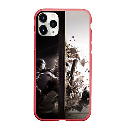 Чехол iPhone 11 Pro матовый SWAT, цвет: 3D-красный