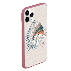 Чехол iPhone 11 Pro матовый Fox: Wild Free, цвет: 3D-малиновый — фото 2