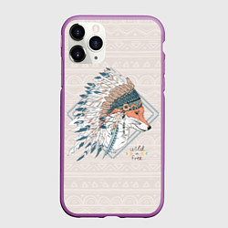 Чехол iPhone 11 Pro матовый Fox: Wild Free, цвет: 3D-фиолетовый