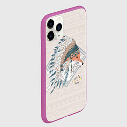 Чехол iPhone 11 Pro матовый Fox: Wild Free, цвет: 3D-фиолетовый — фото 2