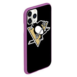 Чехол iPhone 11 Pro матовый Pittsburgh Penguins: Malkin, цвет: 3D-фиолетовый — фото 2