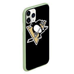 Чехол iPhone 11 Pro матовый Pittsburgh Penguins: Malkin, цвет: 3D-салатовый — фото 2
