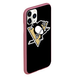 Чехол iPhone 11 Pro матовый Pittsburgh Penguins: Crosby, цвет: 3D-малиновый — фото 2