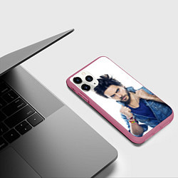 Чехол iPhone 11 Pro матовый Джаред Лето, цвет: 3D-малиновый — фото 2