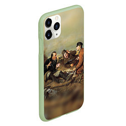 Чехол iPhone 11 Pro матовый Русские охотники, цвет: 3D-салатовый — фото 2